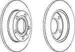 FERODO Диск тормозной задний AUDI A4 1.6-3.2 (к-кт 2 шт., цена за 1 шт.) (DDF1709)