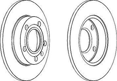 FERODO Диск тормозной задний AUDI A4 1.6-3.2 (к-кт 2 шт., цена за 1 шт.) (DDF1709)
