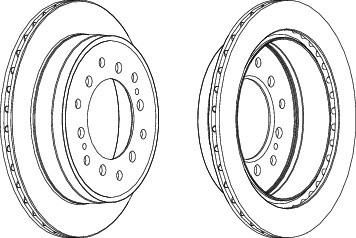 Ferodo DDF1743 тормозной диск на TOYOTA FJ CRUISER (GSJ1_)