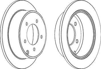 Ferodo DDF1762 Диск тормозной CHRYSLER SEBRING/DODGE CALIBER/JEEP COMPASS 06- задний D=262мм.