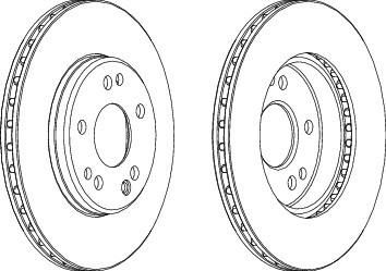 Ferodo DDF181 тормозной диск на MERCEDES-BENZ 190 (W201)