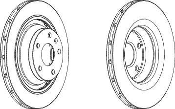 Ferodo DDF1849C тормозной диск на AUDI TT Roadster (8J9)