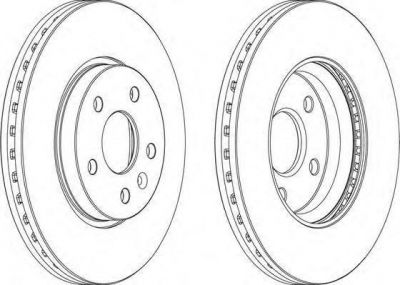 FERODO Диск тормозной передний CHEVROLET CRUZE/OPEL ASTRA J R15 (к-кт 2 шт., цена за 1 шт.) (DDF1869)