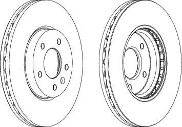 FERODO Диск тормозной передний CHEVROLET CRUZE/OPEL ASTRA J R16 D=300mm (к-кт 2 шт., цена за 1 шт.) (DDF1870)