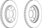 FERODO Диск тормозной передний вентилируемый CITROEN SAXO/XSARA/ZX/PEUGEOT 106/206/306 (к-кт 2 шт., цена за 1 шт.) (DDF214)