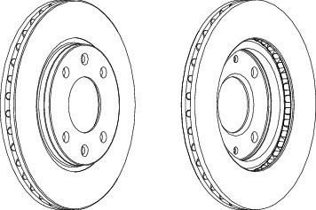 FERODO Диск тормозной передний вентилируемый CITROEN SAXO/XSARA/ZX/PEUGEOT 106/206/306 (к-кт 2 шт., цена за 1 шт.) (DDF214)