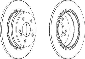 Ferodo DDF224 Диск тормозной MERCEDES W202/W203/W124/W210/R170/R171 задний D=278мм.