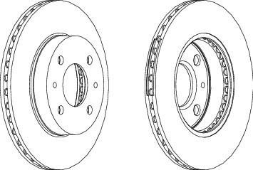 Ferodo DDF227 тормозной диск на NISSAN 100 NX (B13)