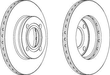 Ferodo DDF256 тормозной диск на AUDI 80 (81, 85, B2)