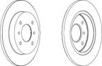 FERODO Диск тормозной задний NISSAN ALMERA (N16) 00-/PRIMERA (P10/P11) 90-02 (к-кт 2 шт., цена за 1 шт.) (DDF267)