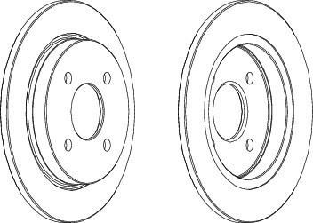 Ferodo DDF281 тормозной диск на FORD SIERRA (GBG, GB4)