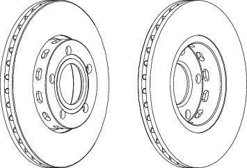 Ferodo DDF311 тормозной диск на AUDI 100 (44, 44Q, C3)