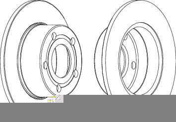 FERODO Диск тормозной задний AUDI A100 91>94/A6 95>05/VW PASSAT 97>05 (к-кт 2 шт., цена за 1 шт.) (DDF321)