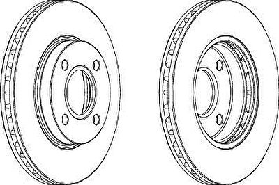 FERODO Торм.диск пер.вент.[260x24] 4 отв.[min2] (DDF364)