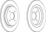 Ferodo DDF388 тормозной диск на FORD SIERRA Наклонная задняя часть (GBC, GBG)