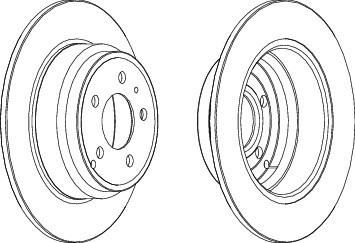 FERODO Торм.диск зад.[295x9.6] 5 отв.(min 2) (DDF552)