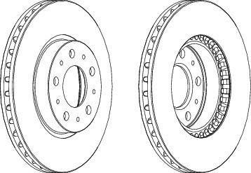 Ferodo DDF605 тормозной диск на VOLVO C70 I купе