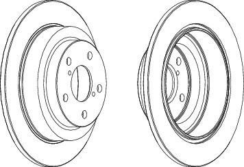 FERODO Торм.диск зад.[265,5x10] 5 отв.[min2] (DDF678)