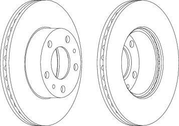 FERODO Диск тормозной передний CITROEN JUMPER/FIAT DUCATO/PEUGEOT BOXER (к-кт 2 шт., цена за 1 шт.) (DDF767)