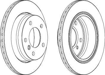 Ferodo DDF831 тормозной диск на 3 купе (E46)