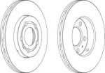 FERODO Диск тормозной передний вентилируемый AUDI A2/A3/VW GOLF IV/V/SKODA FABIA/OCTAVIA D=256mm (к-кт 2 шт., цена за 1 шт.) (DDF927)