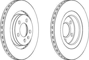 FERODO Диск тормозной передний AUDI A3 96-/SKODA OCTAVIA 96-/VW BORA/GOLF IV/V D=280mm (к-кт 2 шт., цена за 1 шт.) (DDF928)