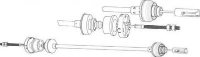 Ferodo FCC422647 трос, управление сцеплением на PEUGEOT 306 (7B, N3, N5)