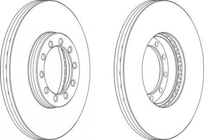Ferodo FCR125A тормозной диск на RENAULT TRUCKS B c бортовой платформой/ходовая часть