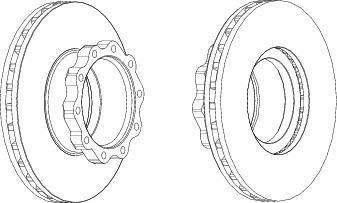 Ferodo FCR144A тормозной диск на MAN F 2000