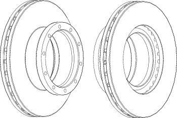 Ferodo FCR145A тормозной диск на MERCEDES-BENZ AXOR 2