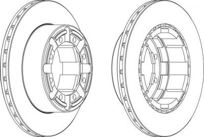 Ferodo FCR184A тормозной диск на RENAULT TRUCKS MASCOTT c бортовой платформой/ходовая часть