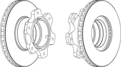 Ferodo FCR208A тормозной диск на MERCEDES-BENZ T2/LN1 фургон/универсал