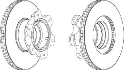 Ferodo FCR209A тормозной диск на MERCEDES-BENZ VARIO автобус