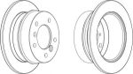 Ferodo FCR227A тормозной диск на VW LT 28-46 II c бортовой платформой/ходовая часть (2DC, 2DF, 2