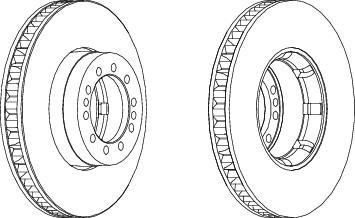 Ferodo FCR242A тормозной диск на RENAULT TRUCKS Midlum