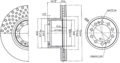 Ferodo FCR323A тормозной диск на MERCEDES-BENZ AXOR 2