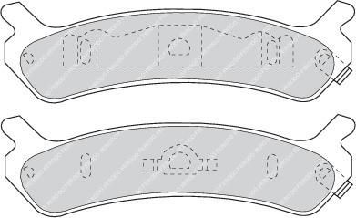 Ferodo FDB1033 комплект тормозных колодок, дисковый тормоз на HYUNDAI SONATA II (Y-2)
