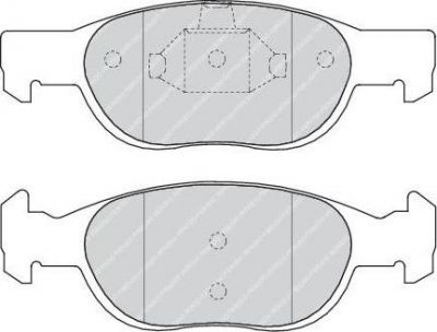 Ferodo FDB1160 комплект тормозных колодок, дисковый тормоз на FIAT PUNTO (188)