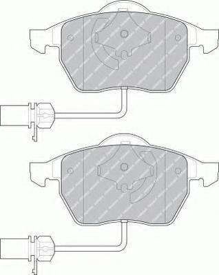 FERODO Колодки передние с датчиком AD A4/A6 98-> VW B5 00-> однопоршневые (4B0698151AF, FDB1323)