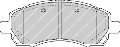 FERODO Комплект тормозных колодок, диско (FDB1612)