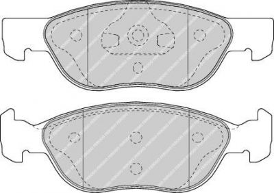 Ferodo FDB1651 комплект тормозных колодок, дисковый тормоз на FIAT PUNTO (188)