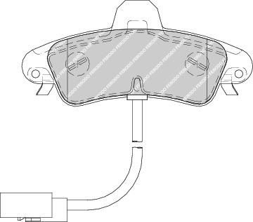 Ferodo FDB1753 комплект тормозных колодок, дисковый тормоз на FORD MONDEO I (GBP)