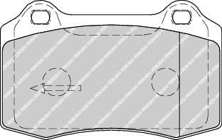 Ferodo FDB1949 комплект тормозных колодок, дисковый тормоз на CHRYSLER 300 C (LX)