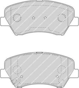 Ferodo FDB4613 комплект тормозных колодок, дисковый тормоз на HYUNDAI i30 (GD)