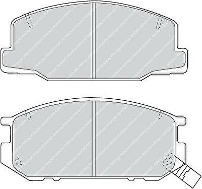 Ferodo FDB932 комплект тормозных колодок, дисковый тормоз на TOYOTA PREVIA (TCR2_, TCR1_)