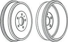 Ferodo FDR329012 тормозной барабан на PEUGEOT 806 (221)