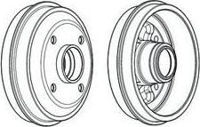 Ferodo FDR329155 тормозной барабан на PEUGEOT 309 II (3C, 3A)