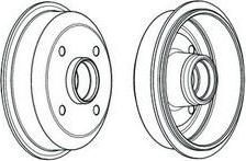 Ferodo FDR329197 тормозной барабан на FORD ESCORT VII (GAL, AAL, ABL)
