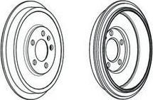 Ferodo FDR329250 тормозной барабан на SKODA ROOMSTER Praktik (5J)