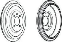 Ferodo FDR329313 тормозной барабан на SEAT INCA (6K9)